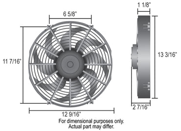 12" High Output Curved Blade Electric Puller Fan