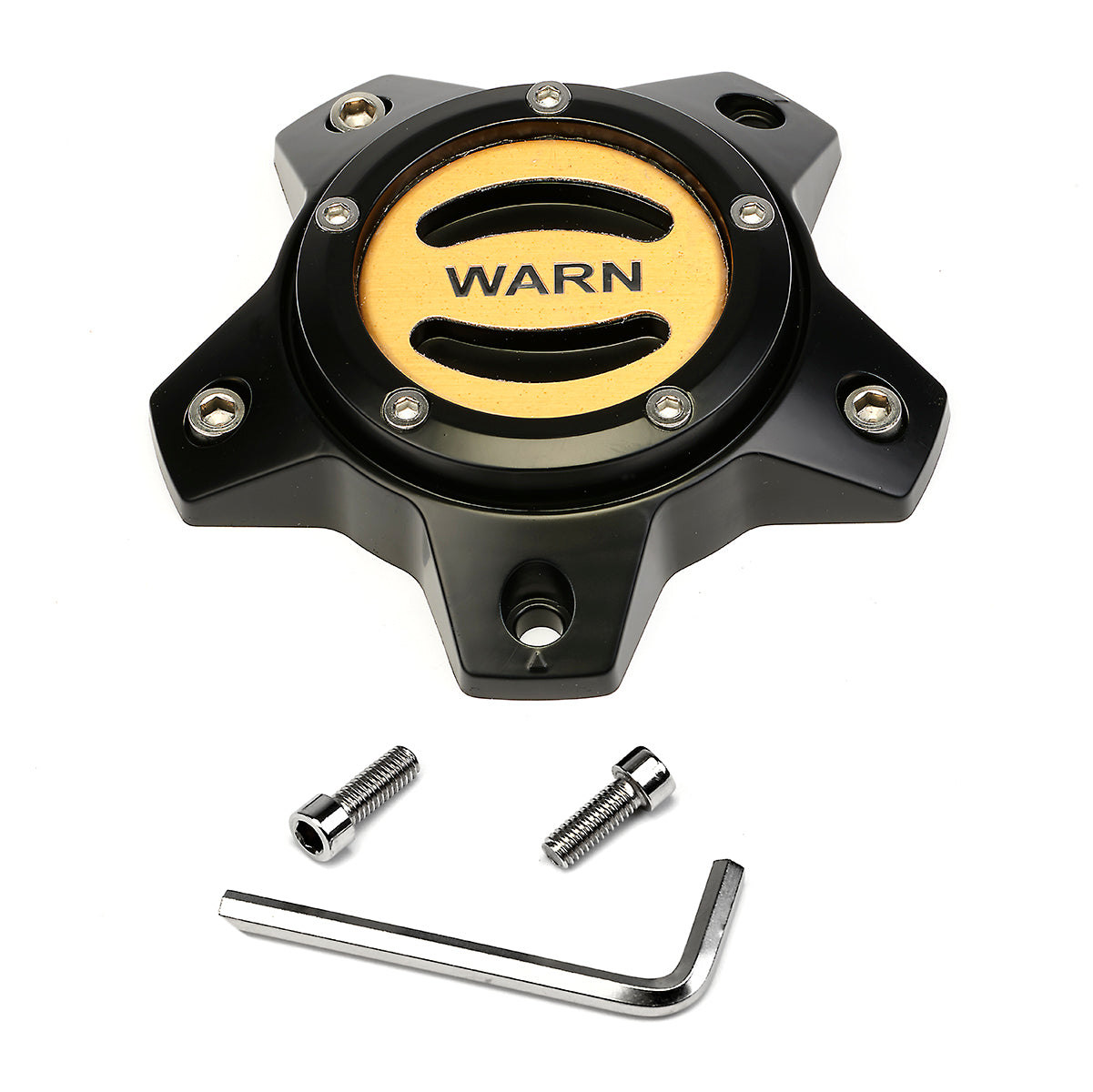 REPLACEMENT Gold Center Cap for Black WARN EPIC 6-lug wheels;