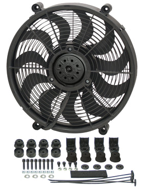 17" High Output Single RAD Pusher/Puller Fan with Premium Mount Kit