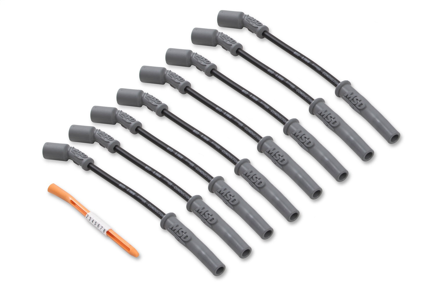 Custom Spark Plug Wire Set; 8.5mm; Black; LS1 Conversion; OEM Cut;