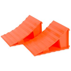 Bright Orange Plastic Set of 2