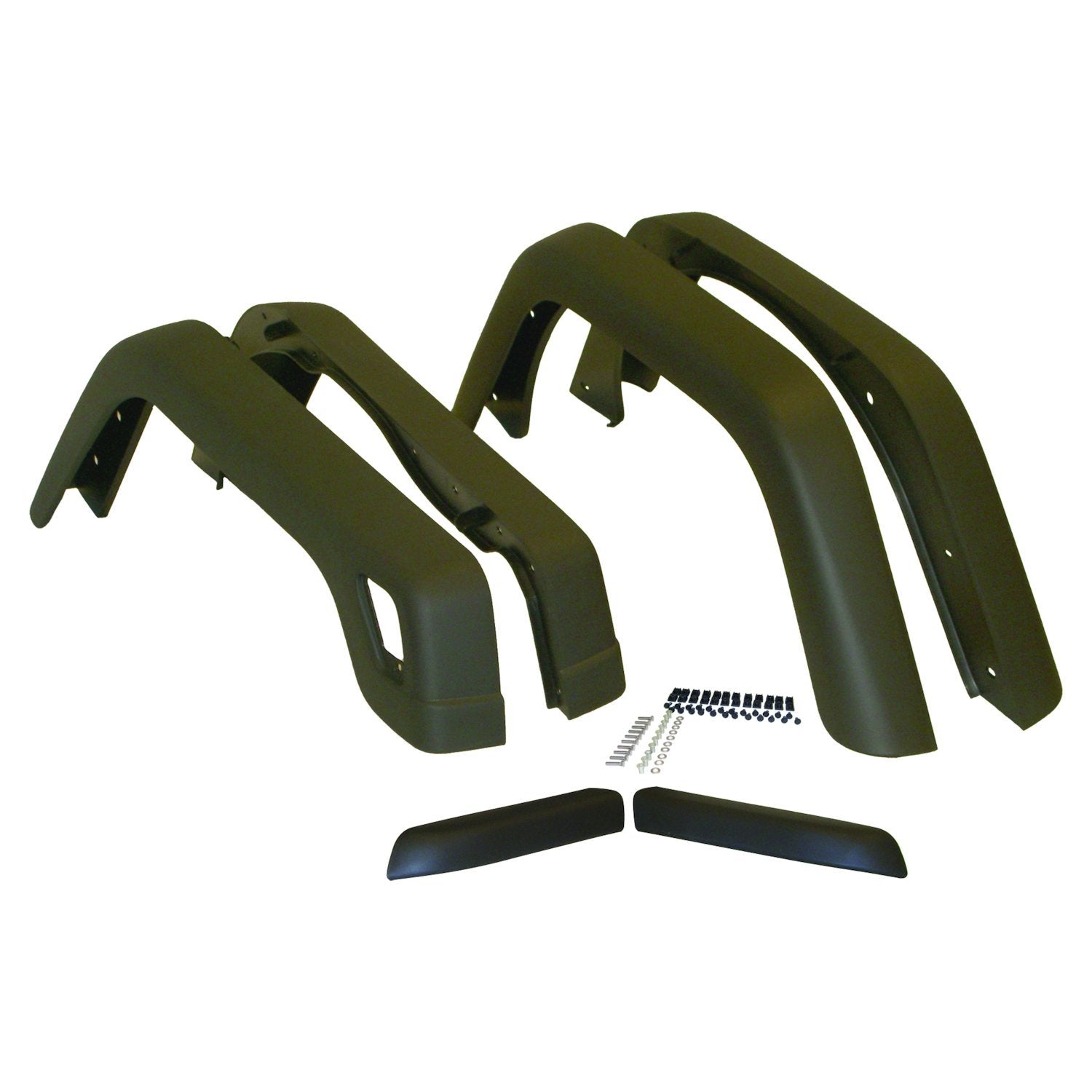 Fender Flare Kit, Left and Right, Front & Rear, Black Textured, 3-3/4