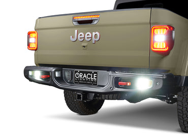 Rear Bumper LED Reverse Lights for Jeep Gladiator JT w/Plug & Play Harness