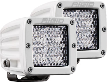 D-Series PRO Light, Flood Diffused, Surface Mount, White Housing, Pair