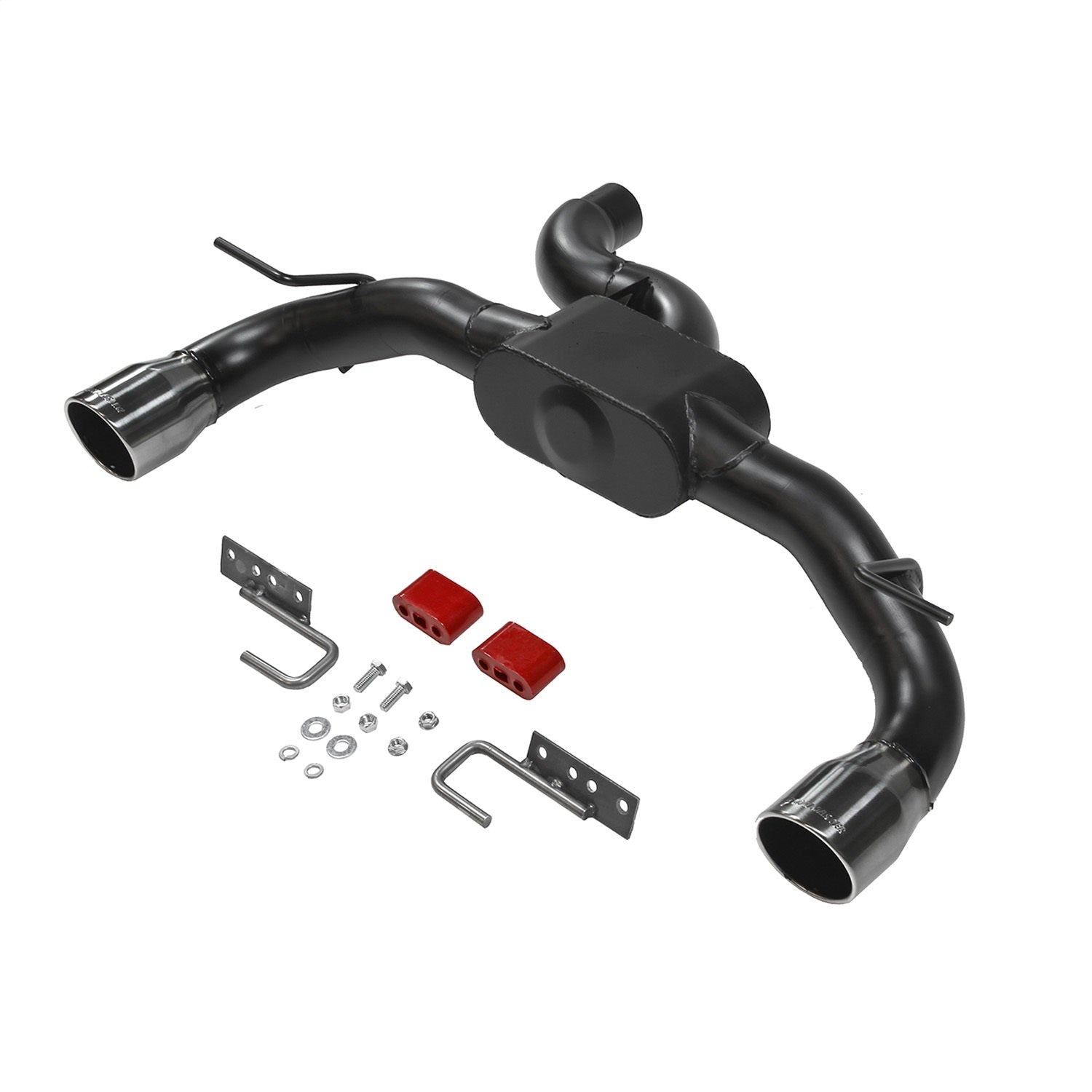 Outlaw Series™ Axle Back Exhaust System; Dual Rear Exit; 409 Stainless Steel;