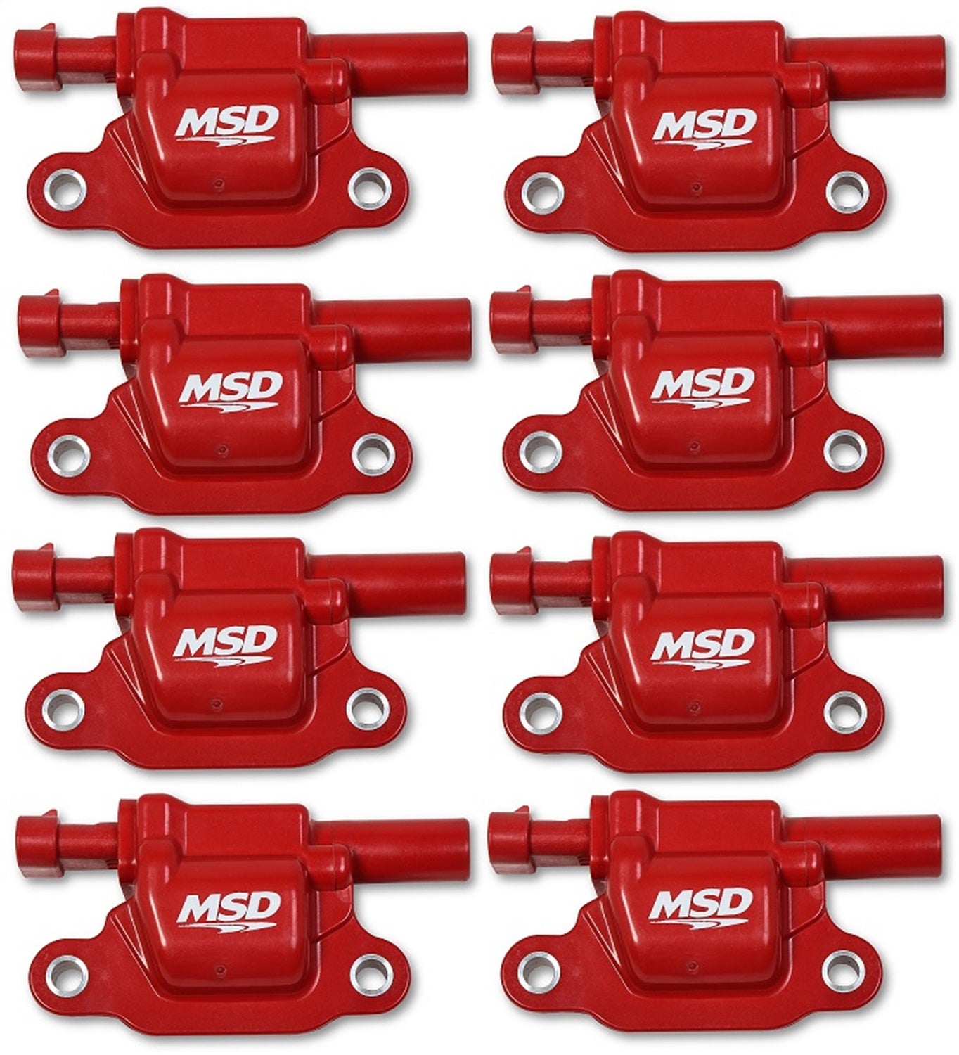 Blaster Gen V Direct Ignition Coil Set; Direct Replacement; Square; Red; 8-Pk;