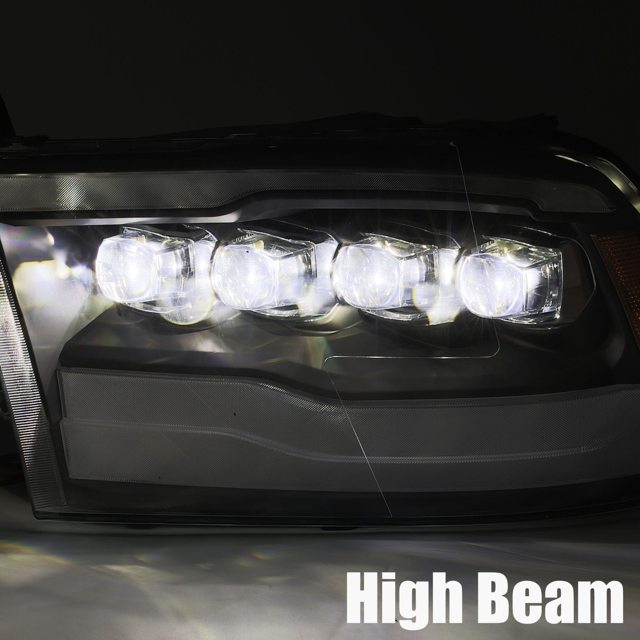 LED Projector Headlights Plank Style Design Midnight Black