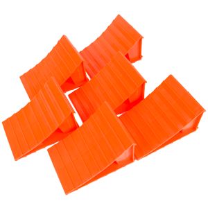 Bright Orange Plastic Pack of 6