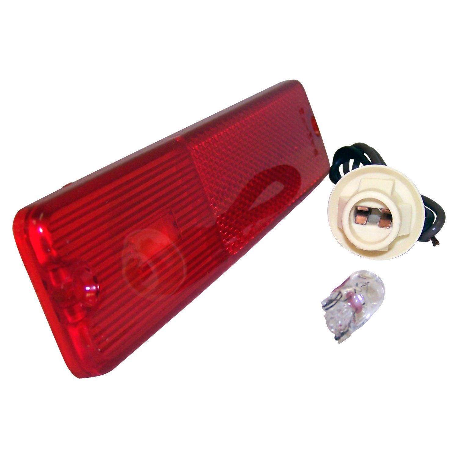 Red Side Marker Light Kit, Left or Right Front, w/ Clear Bulb & Wiring