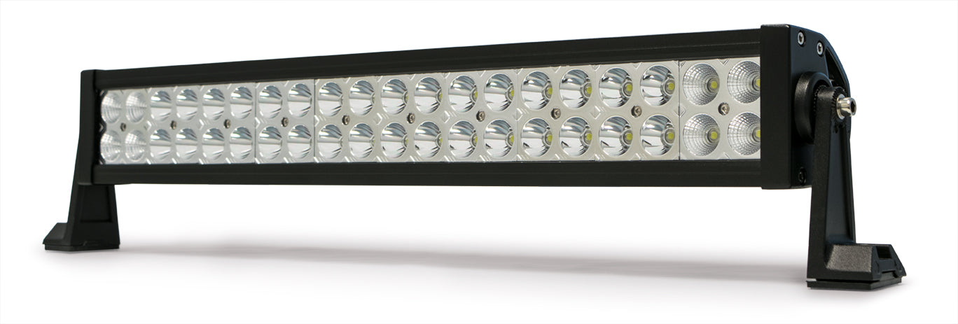 20 in. Dual Row LED Light Bar; Chrome Face