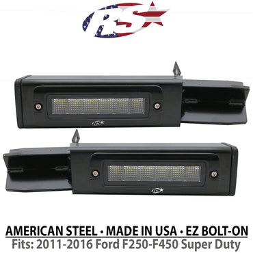 2011-2016 Ford F250-F450 Blacked Out Bolt On Hitch Bar Reverse Light Kit