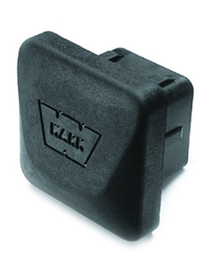 Fits 2 Inch Receiver; Square; Black; Rubber