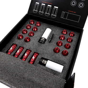 Mishimoto Aluminum Locking Lug Nuts M12x1.5, 20pc Set, Black